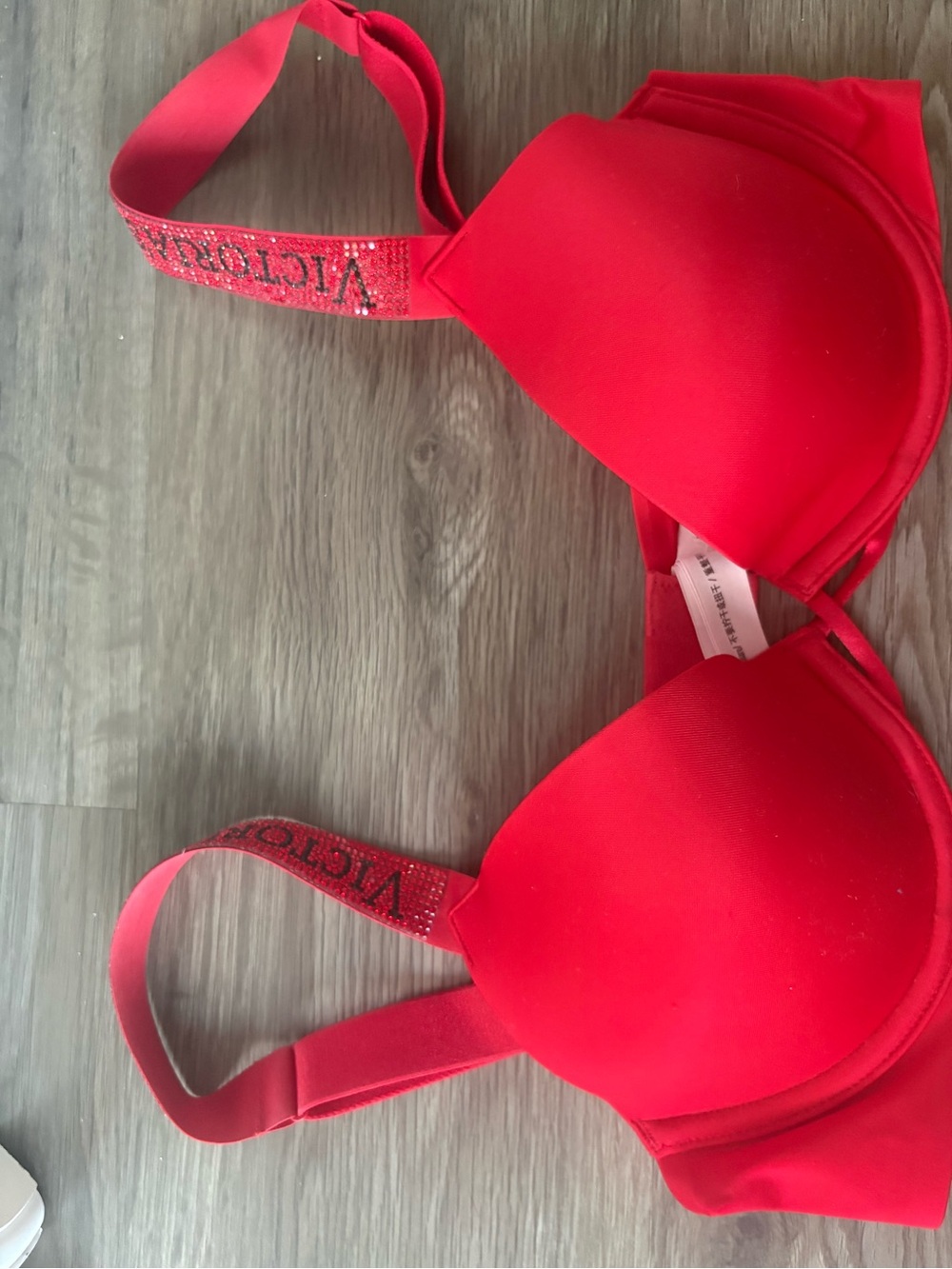 Victoria's Secret Bright Red Lightly Padded Push-Up Bra